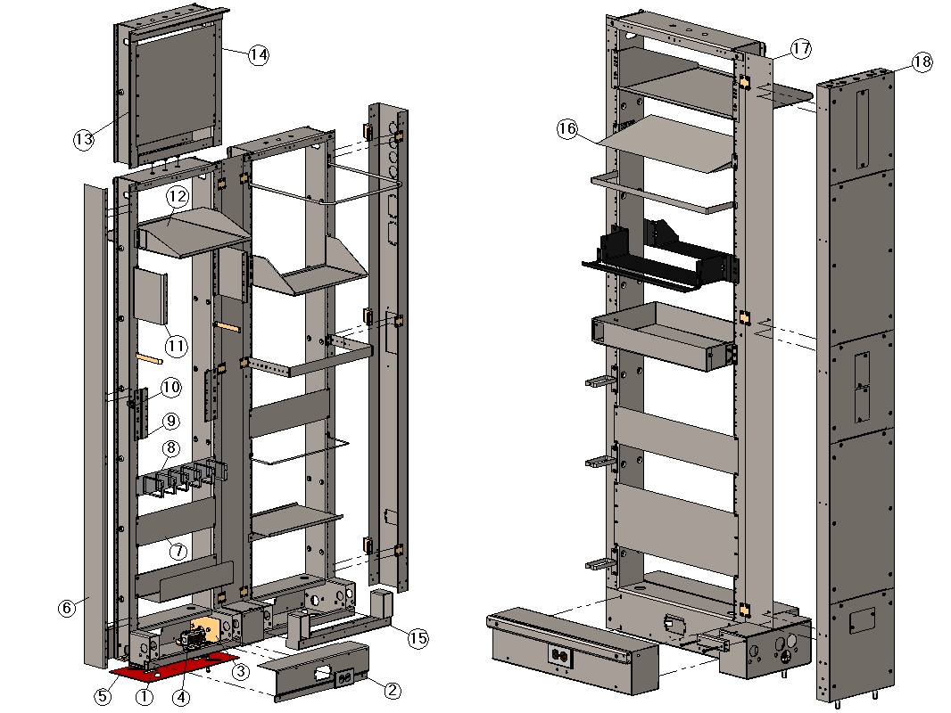 RU Unequal Flange Rack/ Access